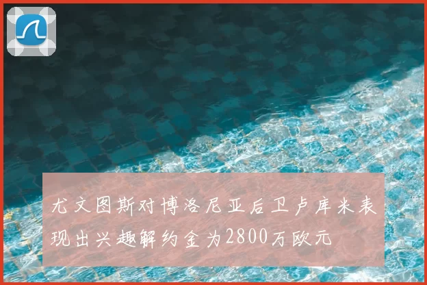 尤文图斯对博洛尼亚后卫卢库米表现出兴趣解约金为2800万欧元